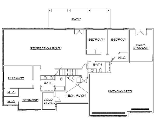 Plan 79773 | Traditional Style with 6 Bed, 5 Bath, 3 Car Garage