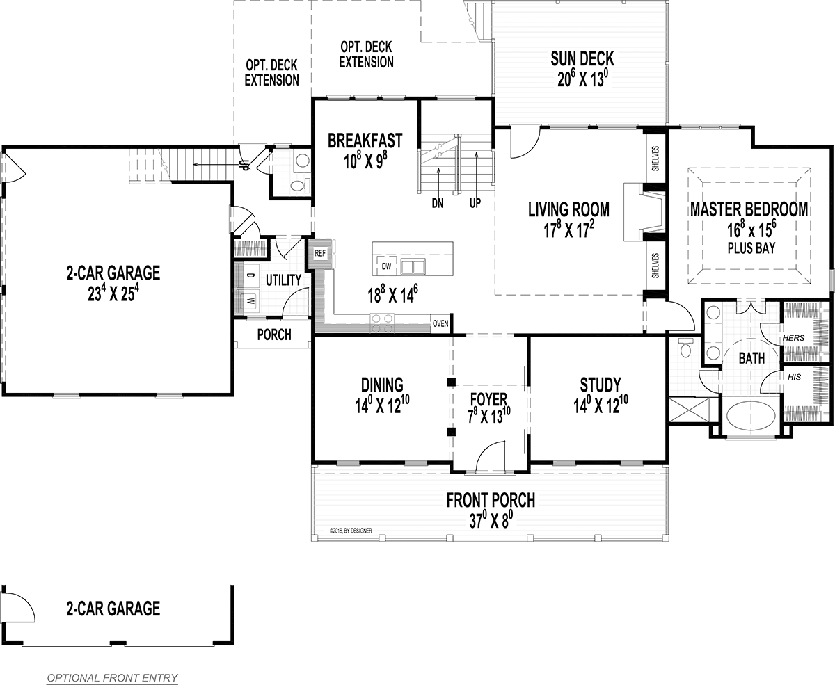 Plan 80268 | Southern Style with 4 Bed, 4 Bath, 2 Car Garage