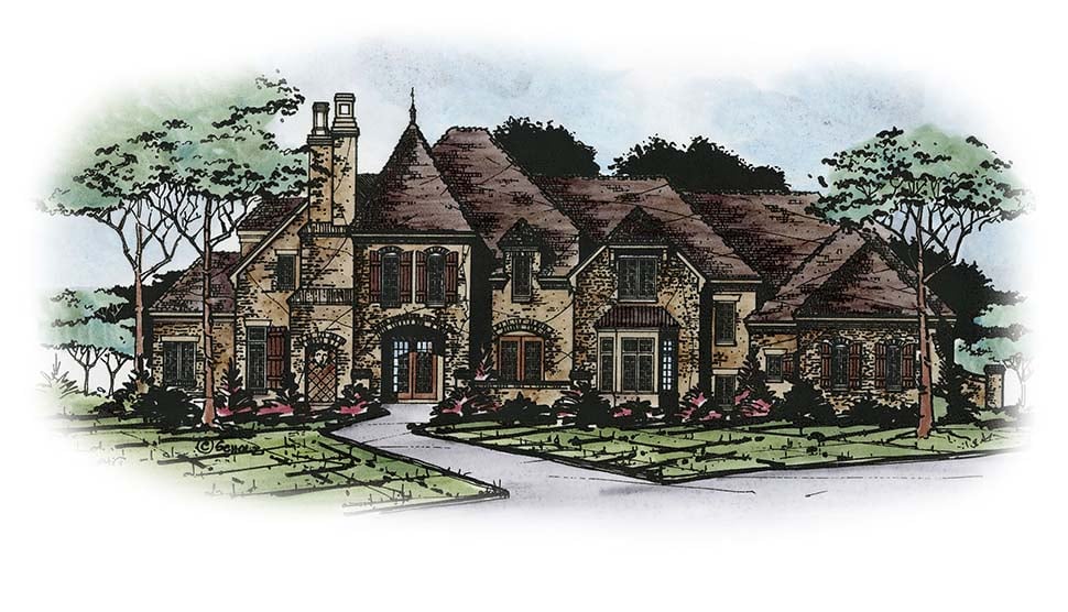 European Plan with 4583 Sq. Ft., 4 Bedrooms, 6 Bathrooms, 3 Car Garage Picture 11