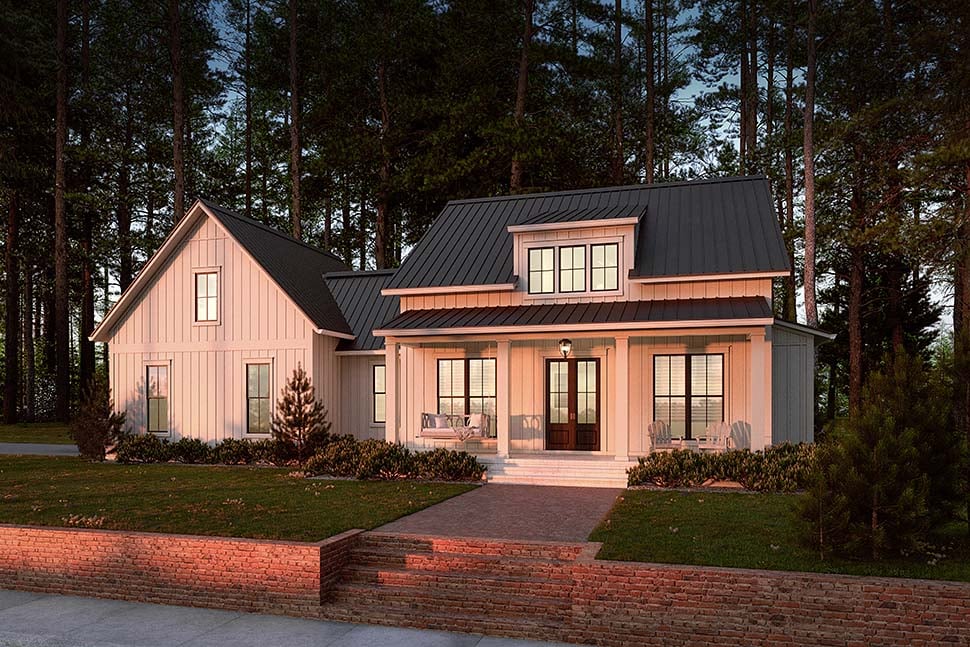 Country, Farmhouse, Traditional Plan with 1448 Sq. Ft., 2 Bedrooms, 2 Bathrooms, 1 Car Garage Picture 5