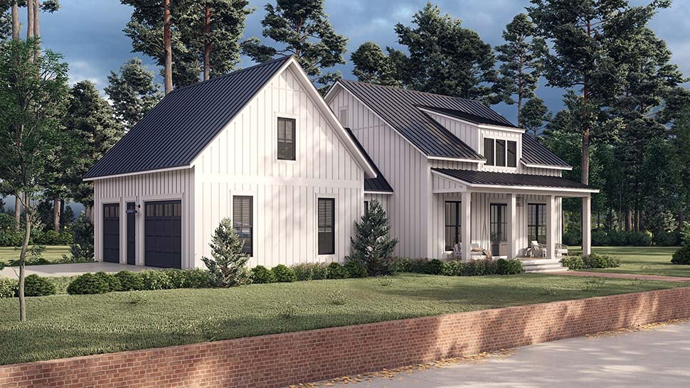 Country, Farmhouse, Traditional Plan with 1448 Sq. Ft., 2 Bedrooms, 2 Bathrooms, 1 Car Garage Picture 8