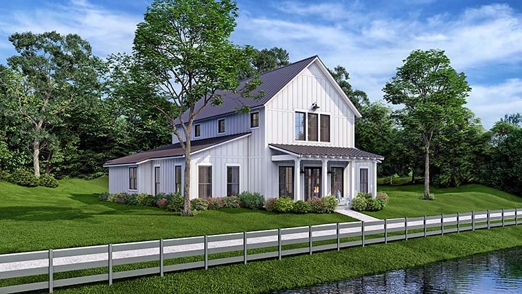 Barndominium, Country, Farmhouse, Traditional Plan with 2992 Sq. Ft., 4 Bedrooms, 4 Bathrooms Picture 6