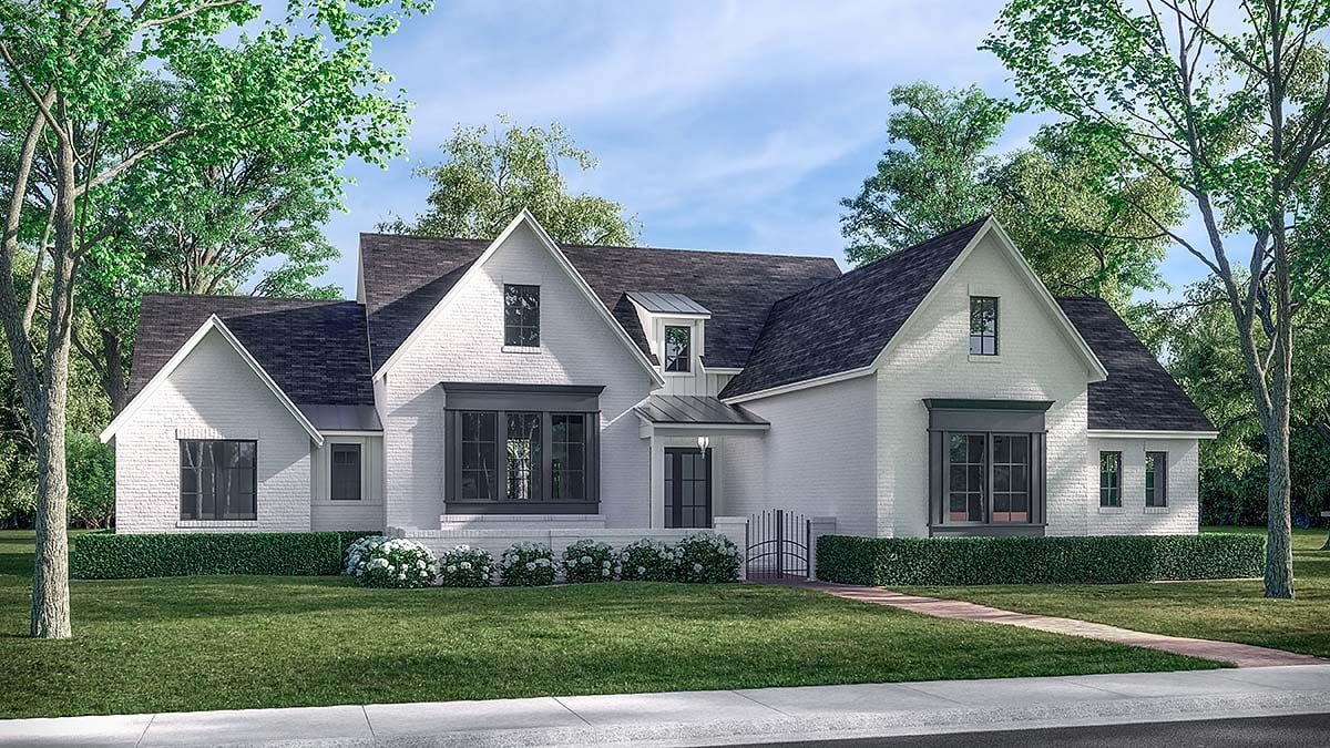Cottage, European, Farmhouse Plan with 2470 Sq. Ft., 3 Bedrooms, 3 Bathrooms, 2 Car Garage Elevation