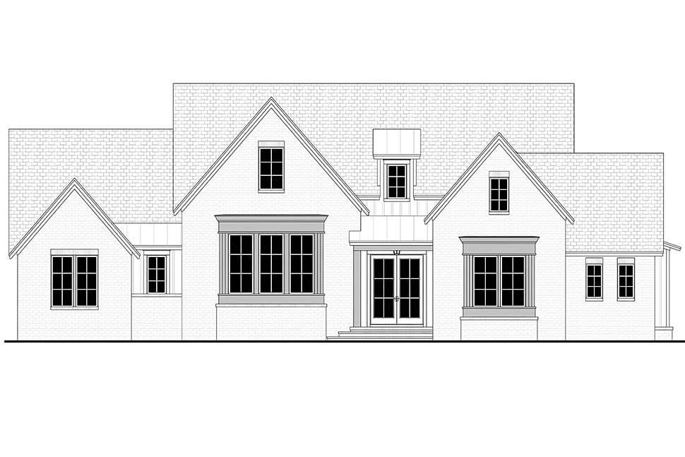 Cottage, European, Farmhouse Plan with 2470 Sq. Ft., 3 Bedrooms, 3 Bathrooms, 2 Car Garage Picture 4