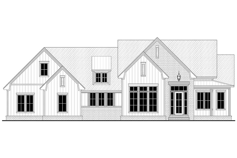 Country, Farmhouse, Southern, Traditional Plan with 2781 Sq. Ft., 3 Bedrooms, 3 Bathrooms, 2 Car Garage Picture 4