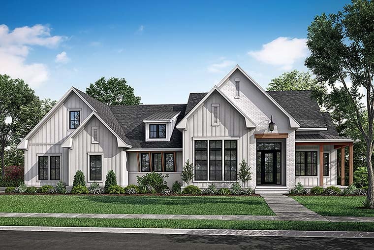 Country, Farmhouse, Southern, Traditional Plan with 2781 Sq. Ft., 3 Bedrooms, 3 Bathrooms, 2 Car Garage Picture 6