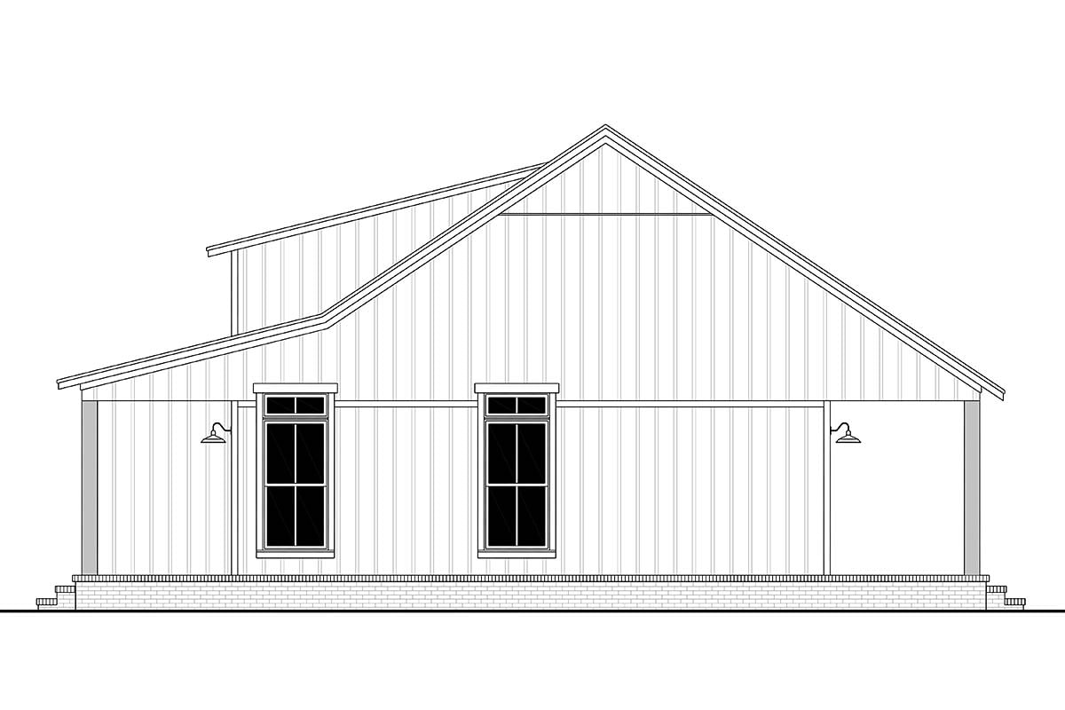 Country, Farmhouse, Traditional Plan with 1064 Sq. Ft., 2 Bedrooms, 2 Bathrooms Picture 2