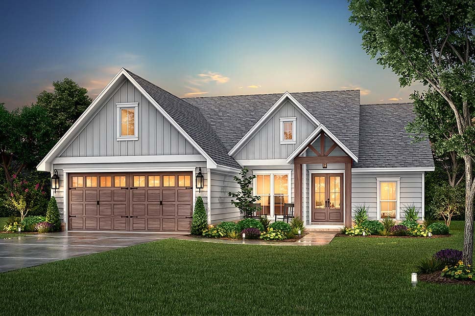 Country, Farmhouse, Traditional Plan with 1828 Sq. Ft., 3 Bedrooms, 3 Bathrooms, 2 Car Garage Picture 5