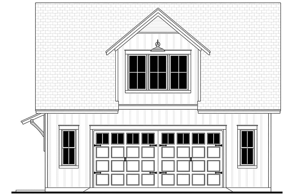 Country, Craftsman, Farmhouse, Southern Plan with 525 Sq. Ft., 1 Bedrooms, 1 Bathrooms, 2 Car Garage Picture 4