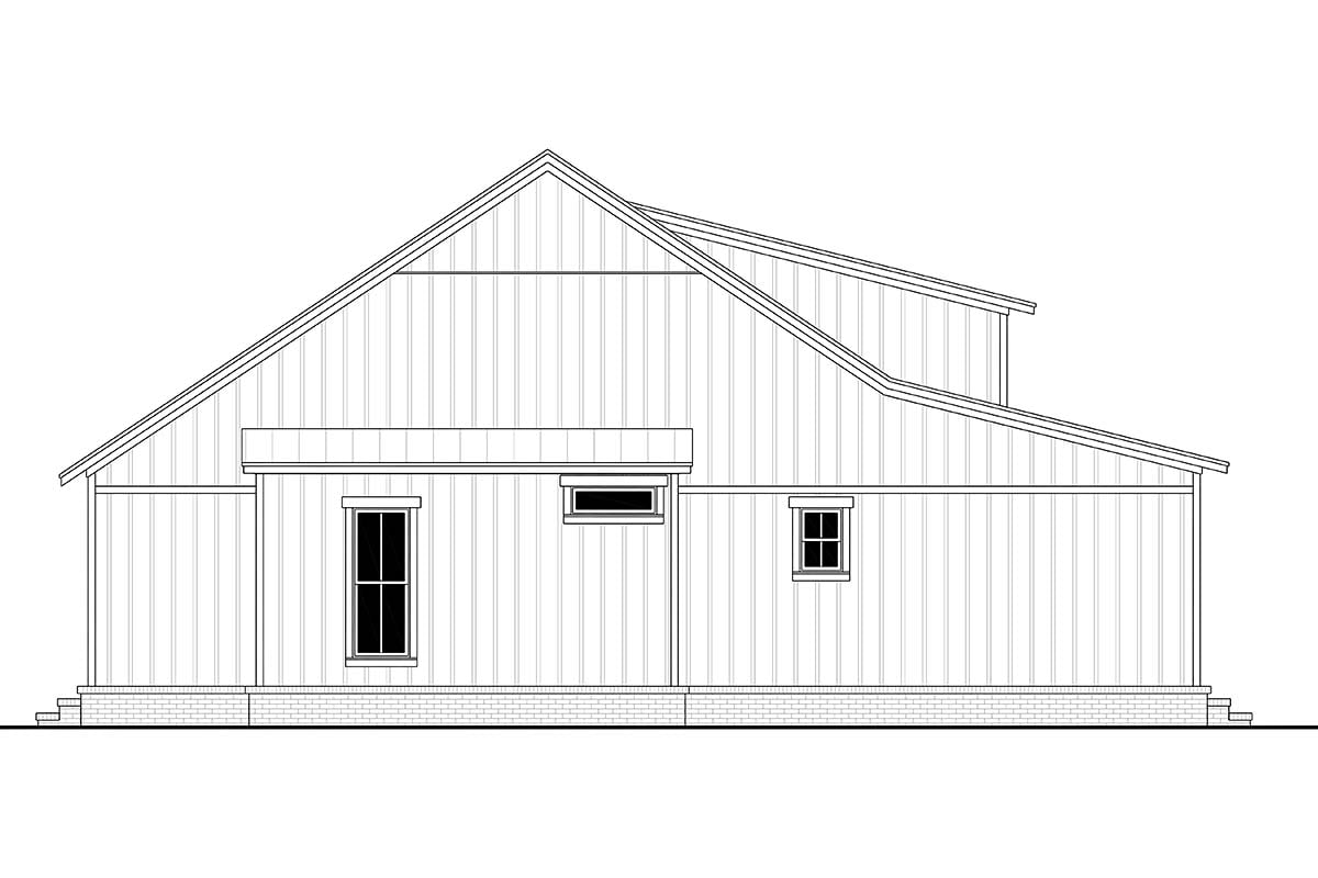 Country, Farmhouse, Traditional Plan with 1299 Sq. Ft., 3 Bedrooms, 2 Bathrooms Picture 3