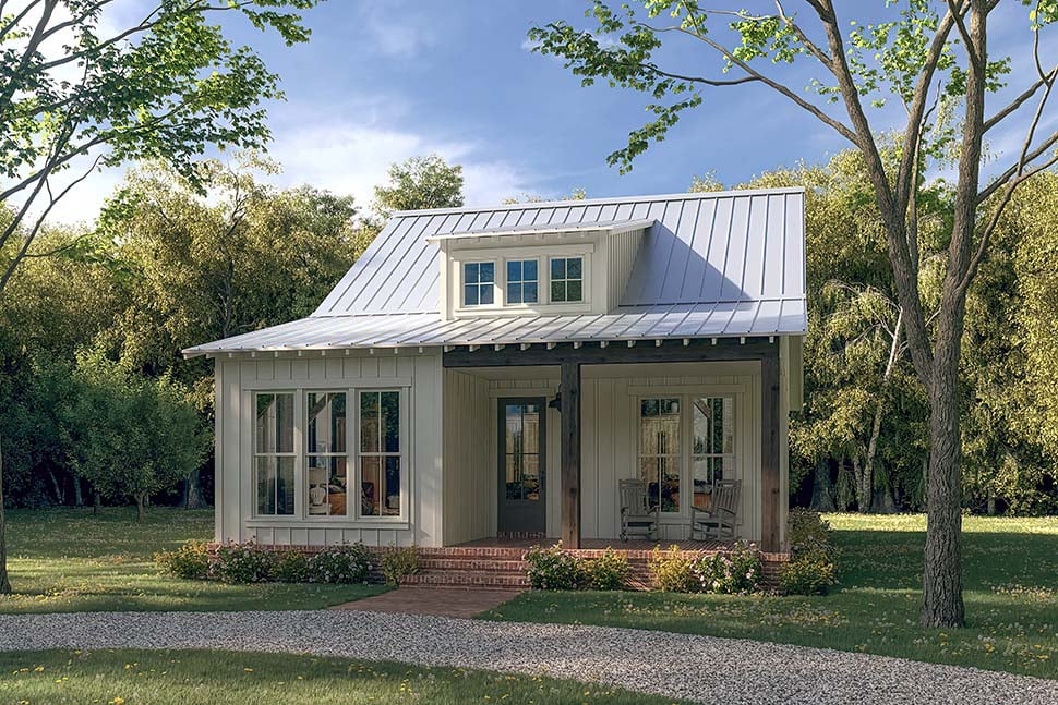Country, Farmhouse, Traditional Plan with 1299 Sq. Ft., 3 Bedrooms, 2 Bathrooms Picture 5