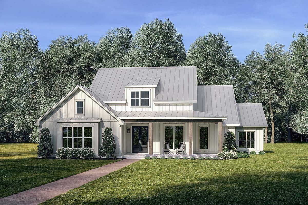 Country, Craftsman, Farmhouse, Traditional Plan with 2258 Sq. Ft., 4 Bedrooms, 4 Bathrooms, 2 Car Garage Elevation