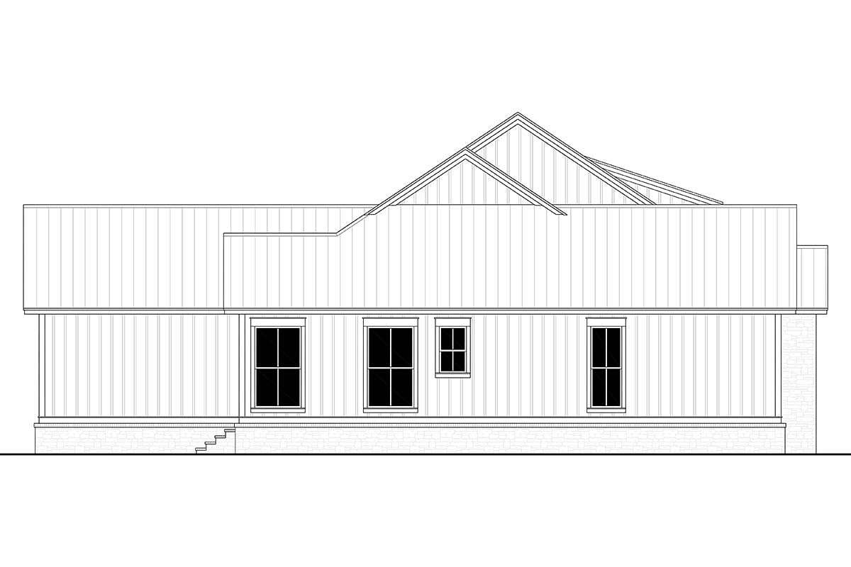 Farmhouse, Traditional Plan with 2977 Sq. Ft., 4 Bedrooms, 4 Bathrooms, 2 Car Garage Picture 3