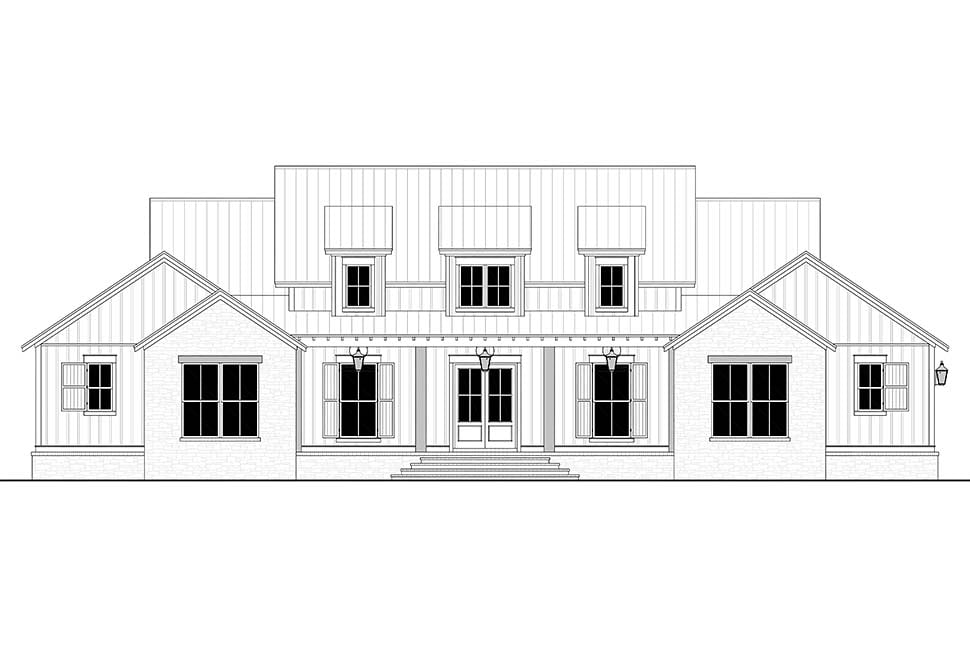 Farmhouse, Traditional Plan with 2977 Sq. Ft., 4 Bedrooms, 4 Bathrooms, 2 Car Garage Picture 4
