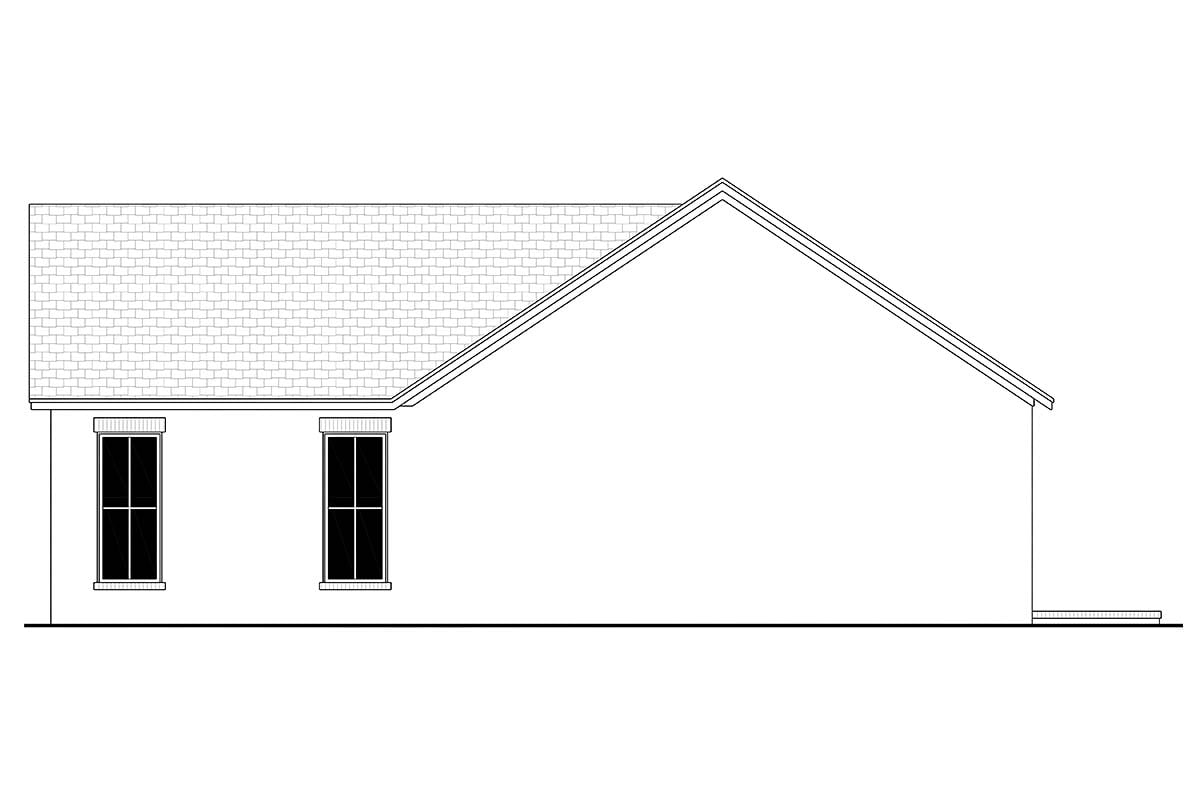 Cottage, Traditional Plan with 1196 Sq. Ft., 2 Bedrooms, 2 Bathrooms Picture 2