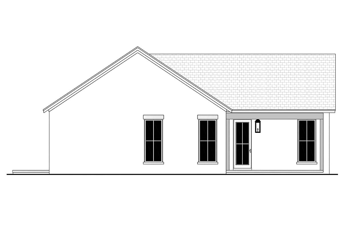 Cottage, Traditional Plan with 1196 Sq. Ft., 2 Bedrooms, 2 Bathrooms Picture 3