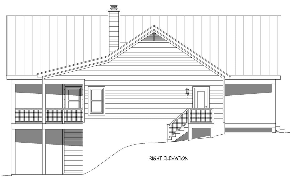 Bungalow, Country, Craftsman, Prairie Style, Ranch, Traditional Plan with 1485 Sq. Ft., 2 Bedrooms, 2 Bathrooms Picture 2