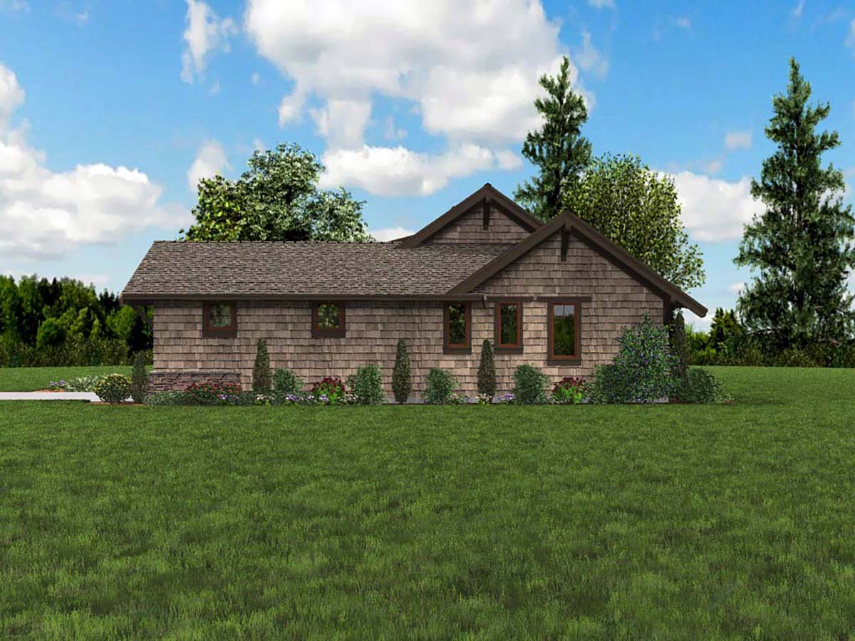 Bungalow, Craftsman Plan with 1988 Sq. Ft., 3 Bedrooms, 3 Bathrooms, 2 Car Garage Picture 2
