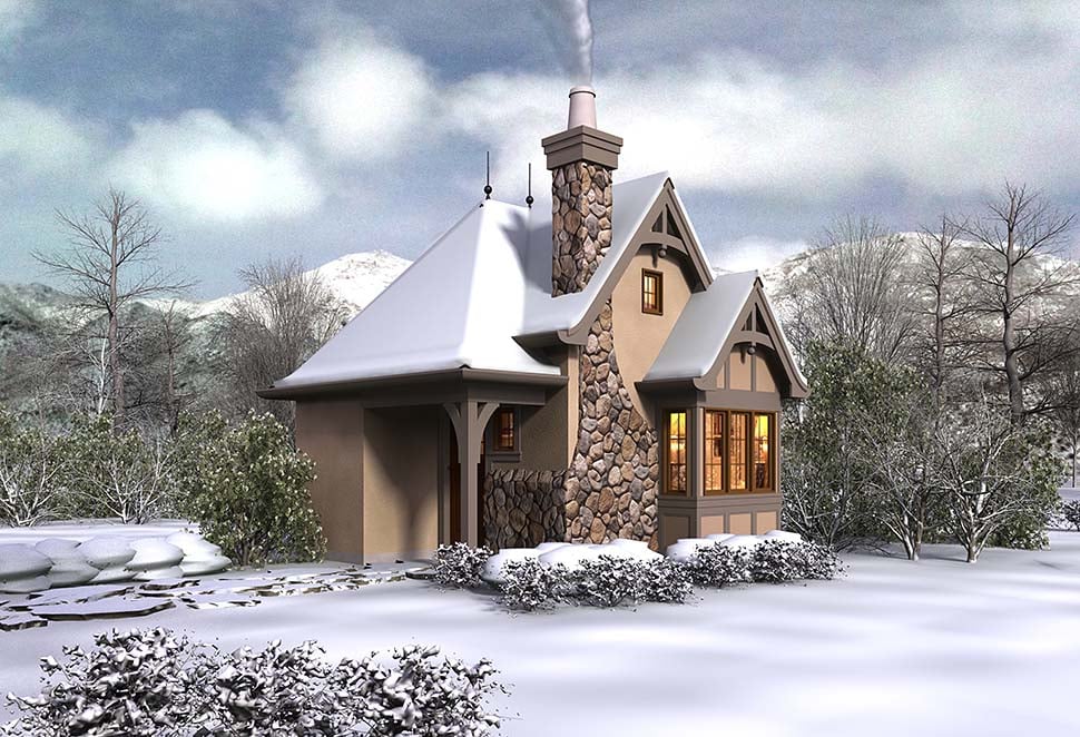 Cabin, Cottage, Narrow Lot, One-Story Plan with 300 Sq. Ft., 1 Bedrooms, 1 Bathrooms Picture 4