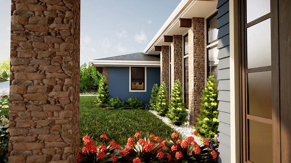 Plan 81308 | Ranch Style with 3 Bed, 2 Bath, 2 Car Garage