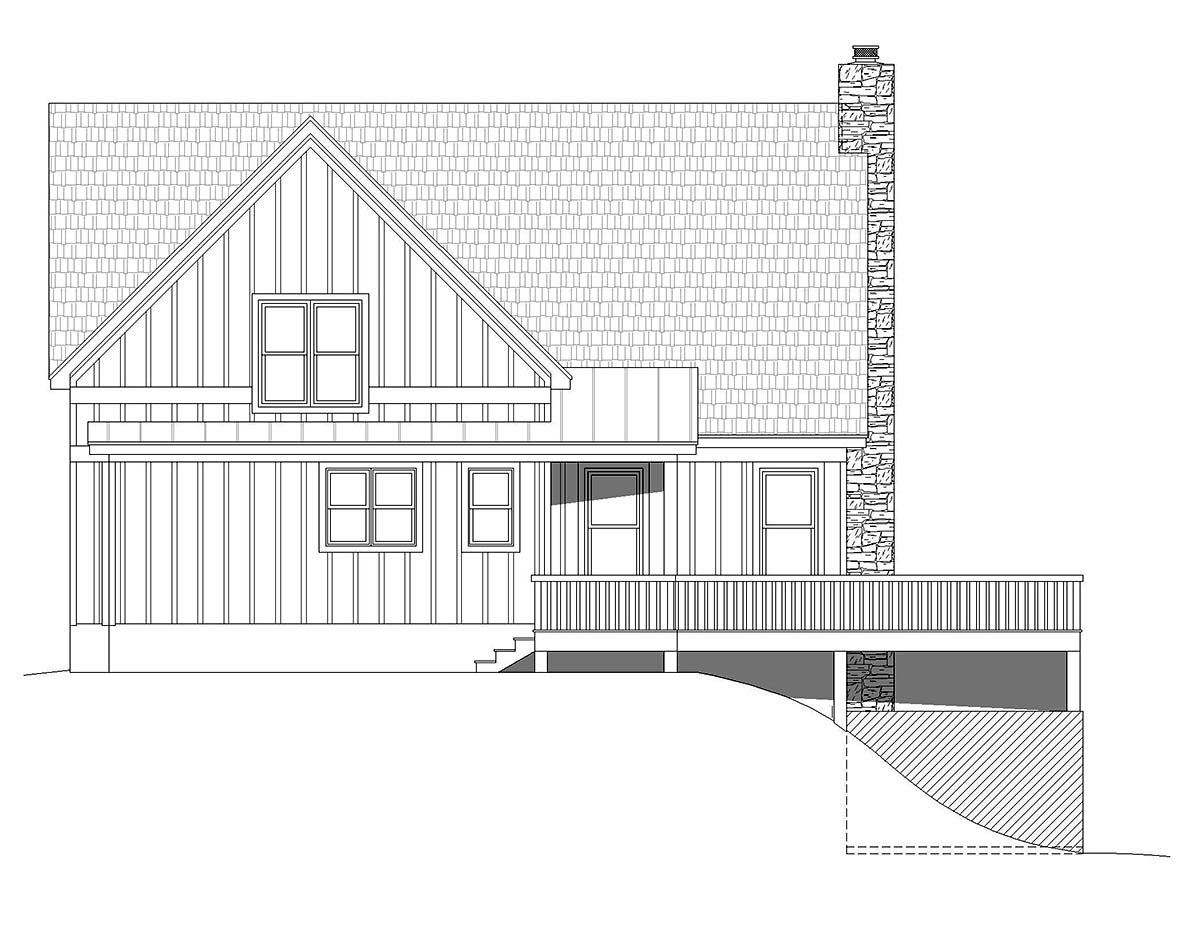 Country, Farmhouse, Prairie Style, Traditional Plan with 2061 Sq. Ft., 2 Bedrooms, 3 Bathrooms, 2 Car Garage Picture 3