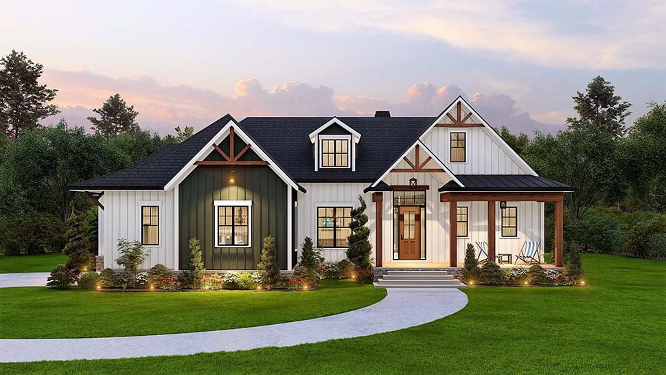 Farmhouse Plan with 2379 Sq. Ft., 3 Bedrooms, 3 Bathrooms, 2 Car Garage Picture 13