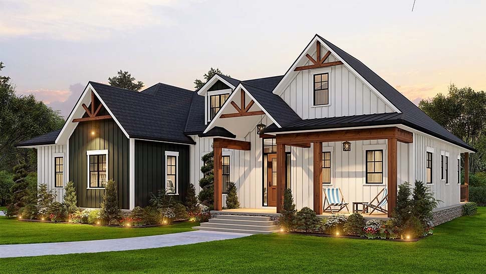 Farmhouse Plan with 2379 Sq. Ft., 3 Bedrooms, 3 Bathrooms, 2 Car Garage Picture 15