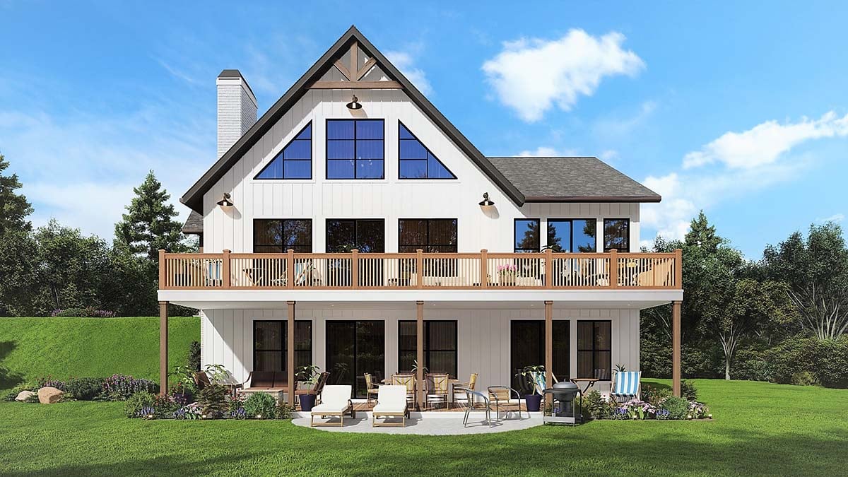 Farmhouse Plan with 3573 Sq. Ft., 5 Bedrooms, 4 Bathrooms Picture 2