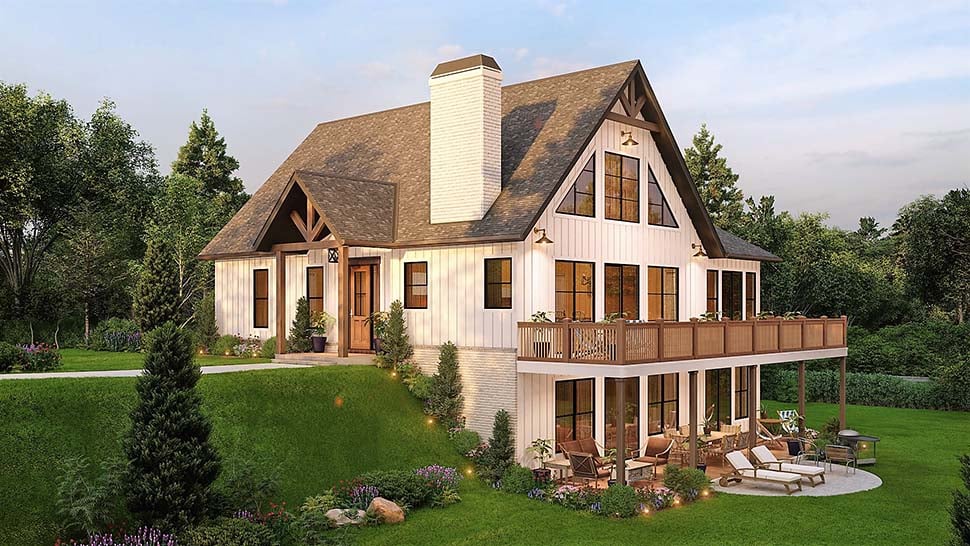 Farmhouse Plan with 3573 Sq. Ft., 5 Bedrooms, 4 Bathrooms Picture 7