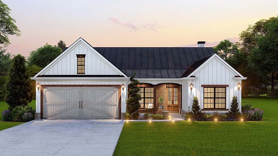 Farmhouse, Ranch, Traditional Plan with 1923 Sq. Ft., 3 Bedrooms, 2 Bathrooms, 2 Car Garage Picture 7