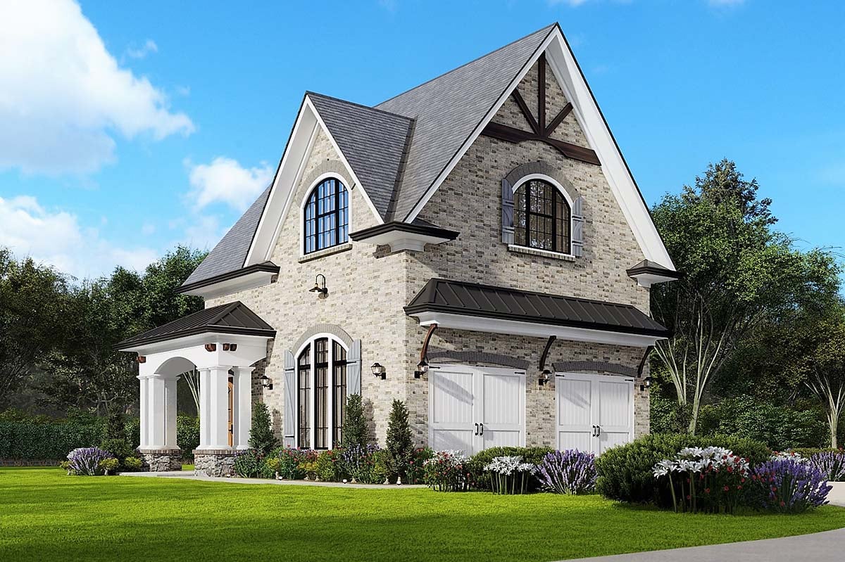 Craftsman, French Country, Traditional Plan with 650 Sq. Ft., 1 Bathrooms, 2 Car Garage Picture 3