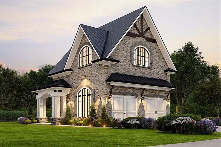 Craftsman, French Country, Traditional Plan with 650 Sq. Ft., 1 Bathrooms, 2 Car Garage Picture 6