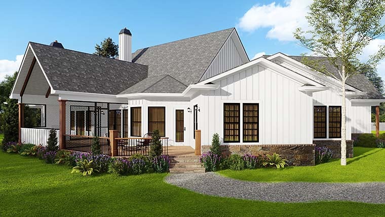 Contemporary, Craftsman Plan with 3224 Sq. Ft., 4 Bedrooms, 3 Bathrooms, 2 Car Garage Picture 6