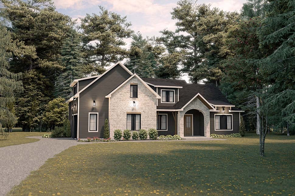 Craftsman, Farmhouse, French Country, Ranch Plan with 2660 Sq. Ft., 3 Bedrooms, 3 Bathrooms, 1 Car Garage Picture 4