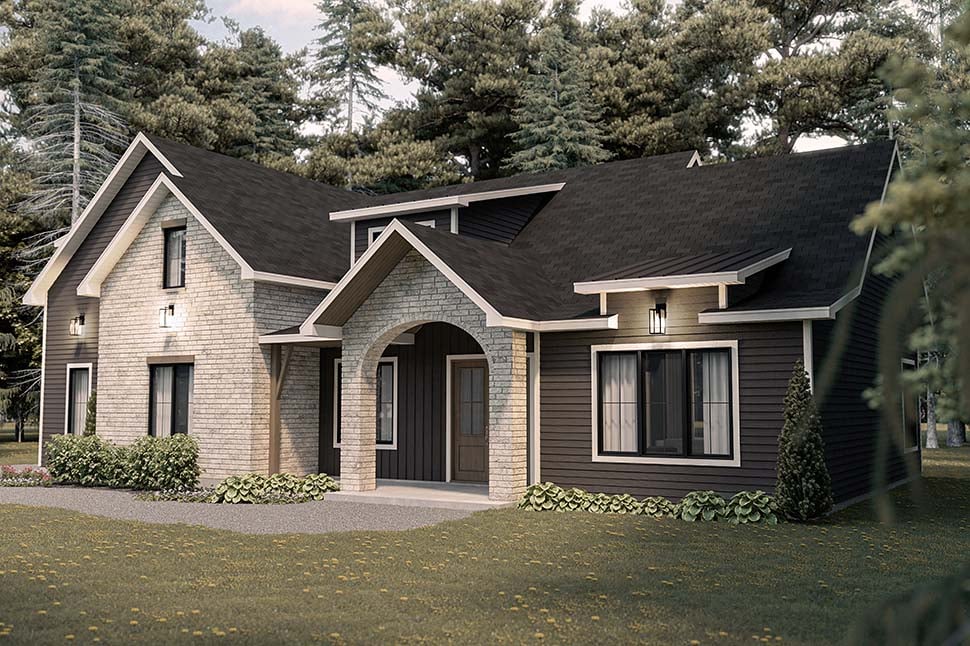 Craftsman, Farmhouse, French Country, Ranch Plan with 2660 Sq. Ft., 3 Bedrooms, 3 Bathrooms, 1 Car Garage Picture 5