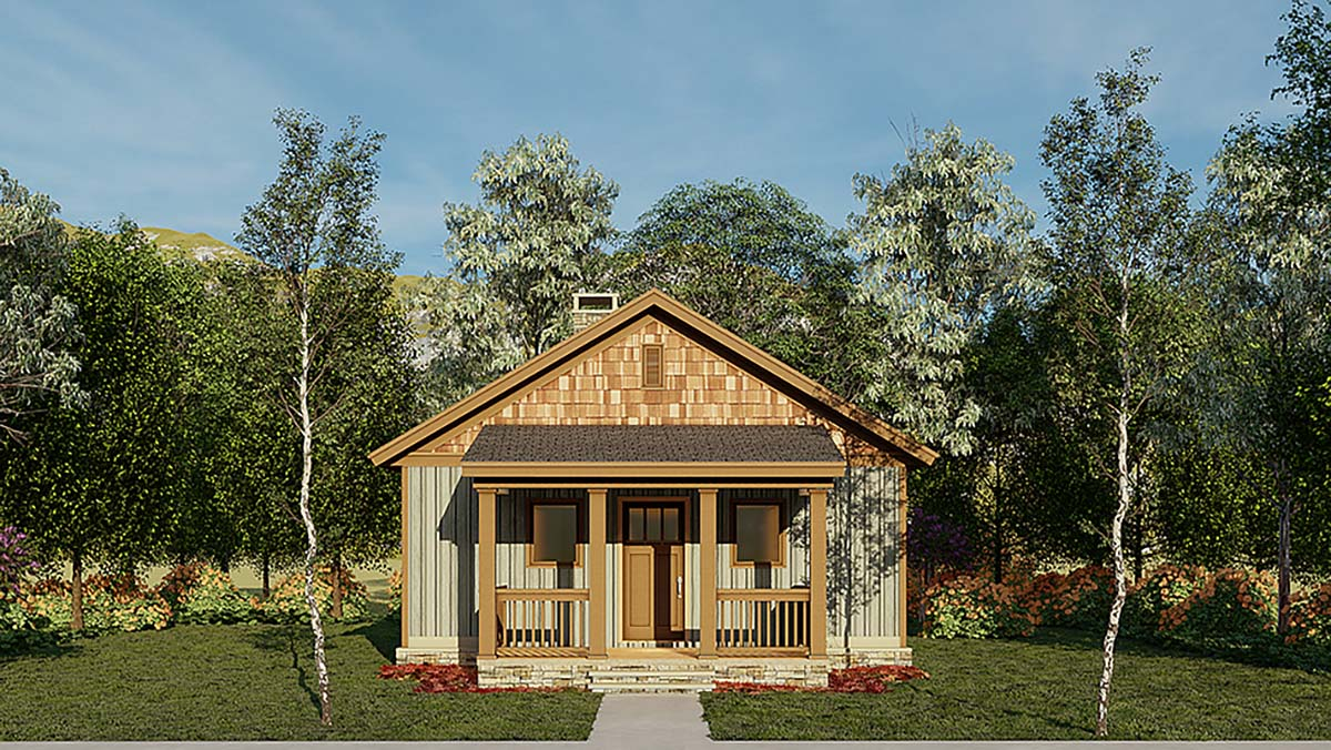 Plan 82343 | Traditional Style with 2 Bed, 1 Bath