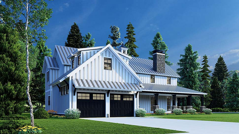 Barndominium, Bungalow, Country, Craftsman, Farmhouse Plan with 3014 Sq. Ft., 3 Bedrooms, 5 Bathrooms, 2 Car Garage Picture 10