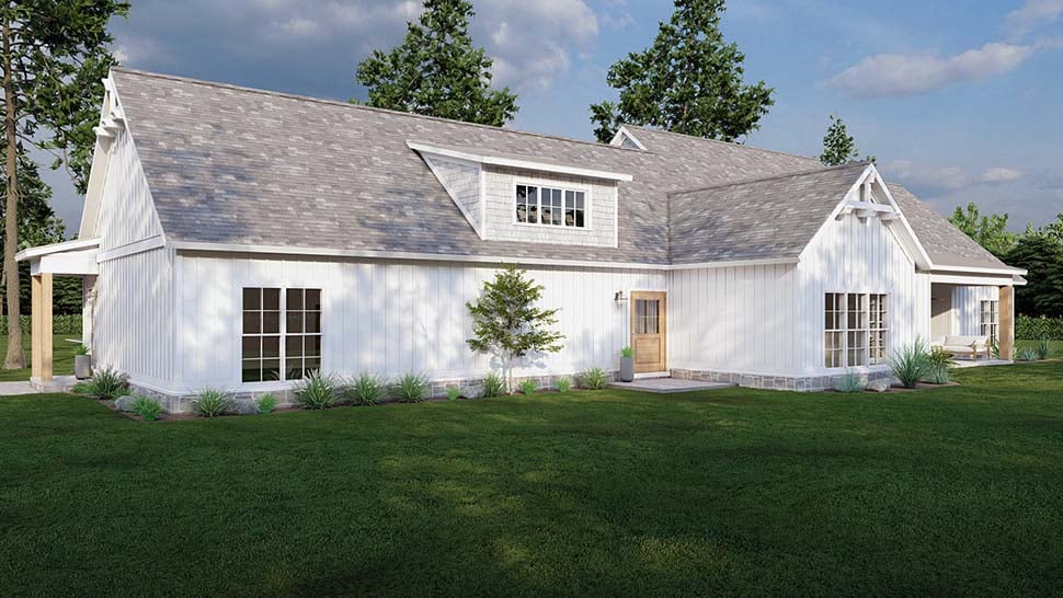 Bungalow, Contemporary, Country, Craftsman, Farmhouse Plan with 2715 Sq. Ft., 5 Bedrooms, 4 Bathrooms, 4 Car Garage Picture 8