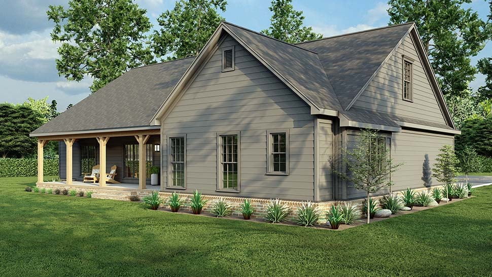 Bungalow, Coastal, Country, Craftsman, Farmhouse, Southern, Traditional Plan with 2211 Sq. Ft., 4 Bedrooms, 3 Bathrooms, 2 Car Garage Picture 4