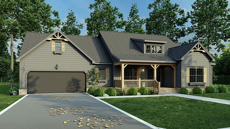 Bungalow, Coastal, Country, Craftsman, Farmhouse, Southern, Traditional Plan with 2211 Sq. Ft., 4 Bedrooms, 3 Bathrooms, 2 Car Garage Picture 6