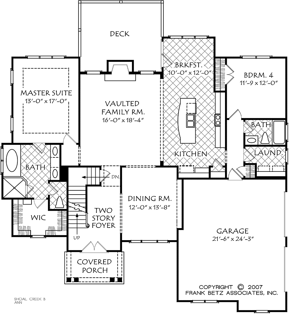 Plan 83084 | Traditional Style with 4 Bed, 3 Bath, 2 Car Garage