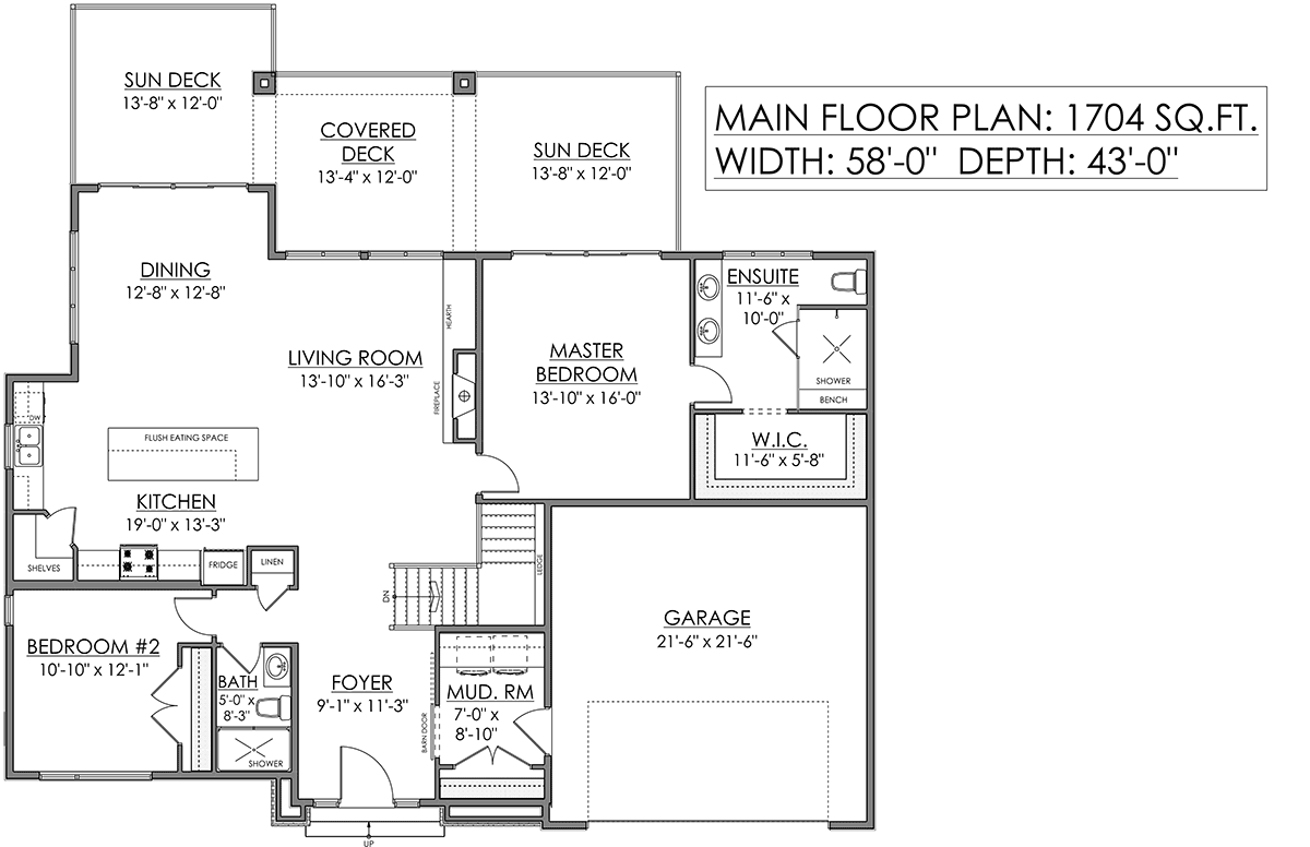 Plan 83303 | Modern Style with 4 Bed, 4 Bath, 2 Car Garage