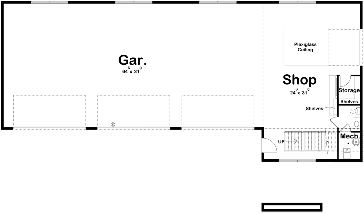 Plan 84927 | Modern Style Garage Plan with Lounge