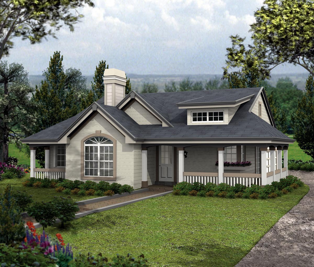 Plan 87804 | Ranch Style with 2 Bed, 2 Bath, 2 Car Garage