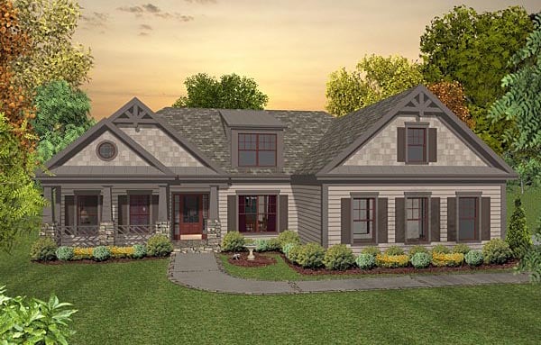 Plan 93490 | Craftsman Style with 3 Bed, 2 Bath, 2 Car Garage