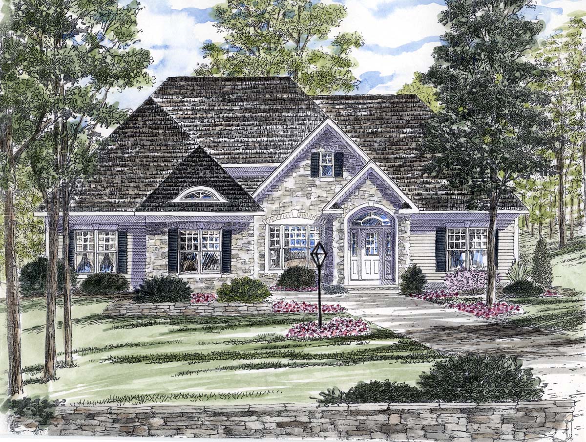 Plan 94191 | Traditional Style with 3 Bed, 3 Bath, 2 Car Garage