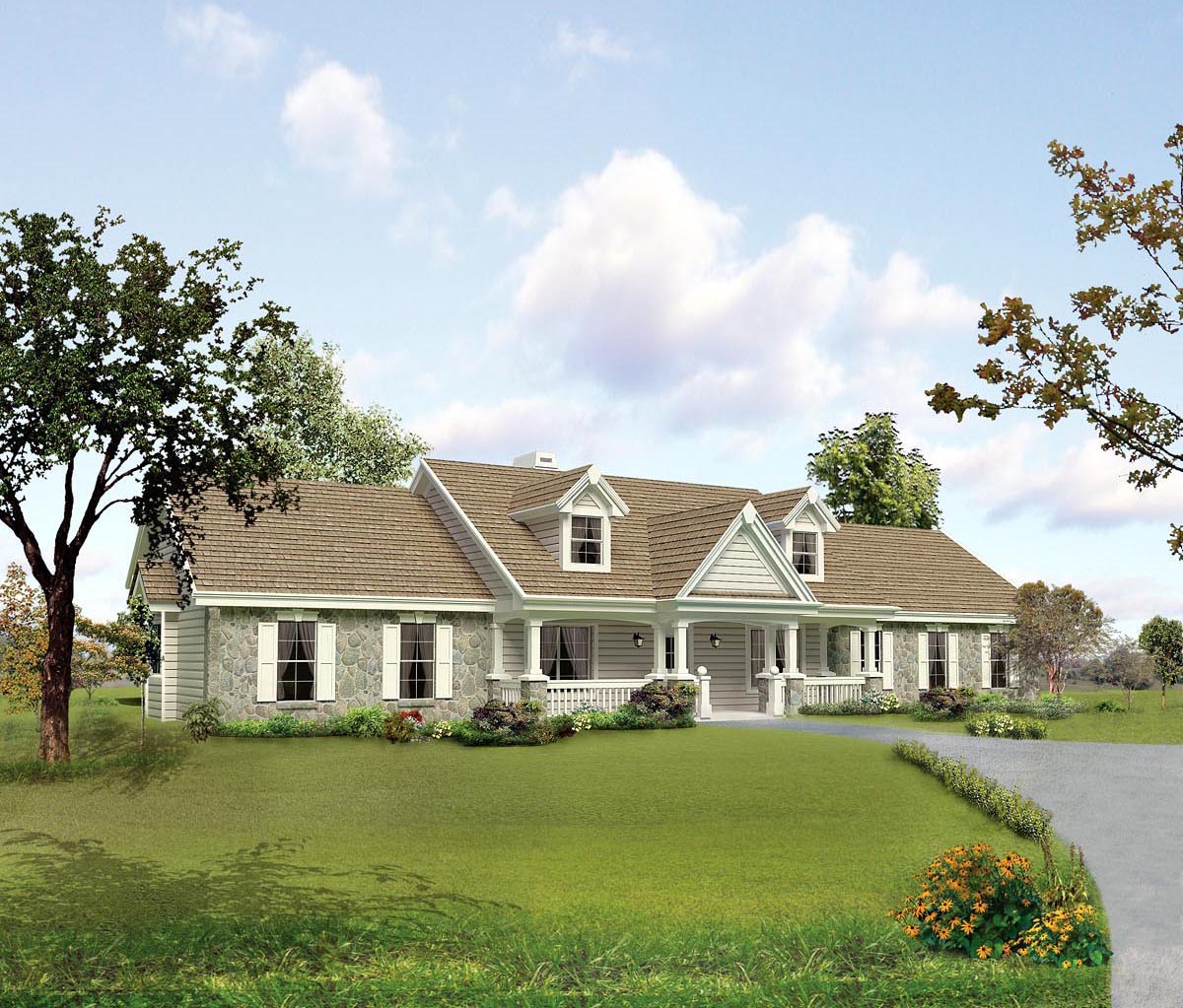 Plan 95806 | Traditional Style with 3 Bed, 2 Bath, 3 Car Garage