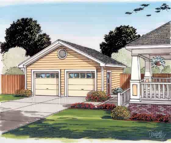 Country, Traditional 2 Car Garage Plan 30000 Picture 1