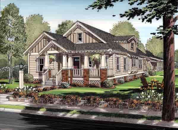 Bungalow, Cottage, Craftsman House Plan 30504 with 6 Beds, 3 Baths, 2 Car Garage Picture 1