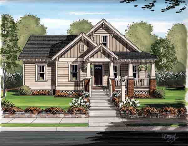 Bungalow, Cottage, Craftsman House Plan 30504 with 6 Beds, 3 Baths, 2 Car Garage Picture 2